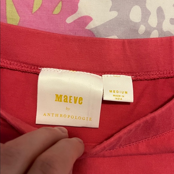 Maeve by Anthropologie Pink Off-Shoulder Top - Picture 3 of 5